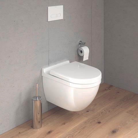 DURAVIT WC-Sitz Starck 3 mit SoftClose Absenkautomatik, Edelstahl-Scharniere, weiß