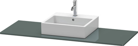 DURAVIT XSquare Konsole 1400 mm Dolomiti Grey Hochglanz mit 1 Ausschnitt
