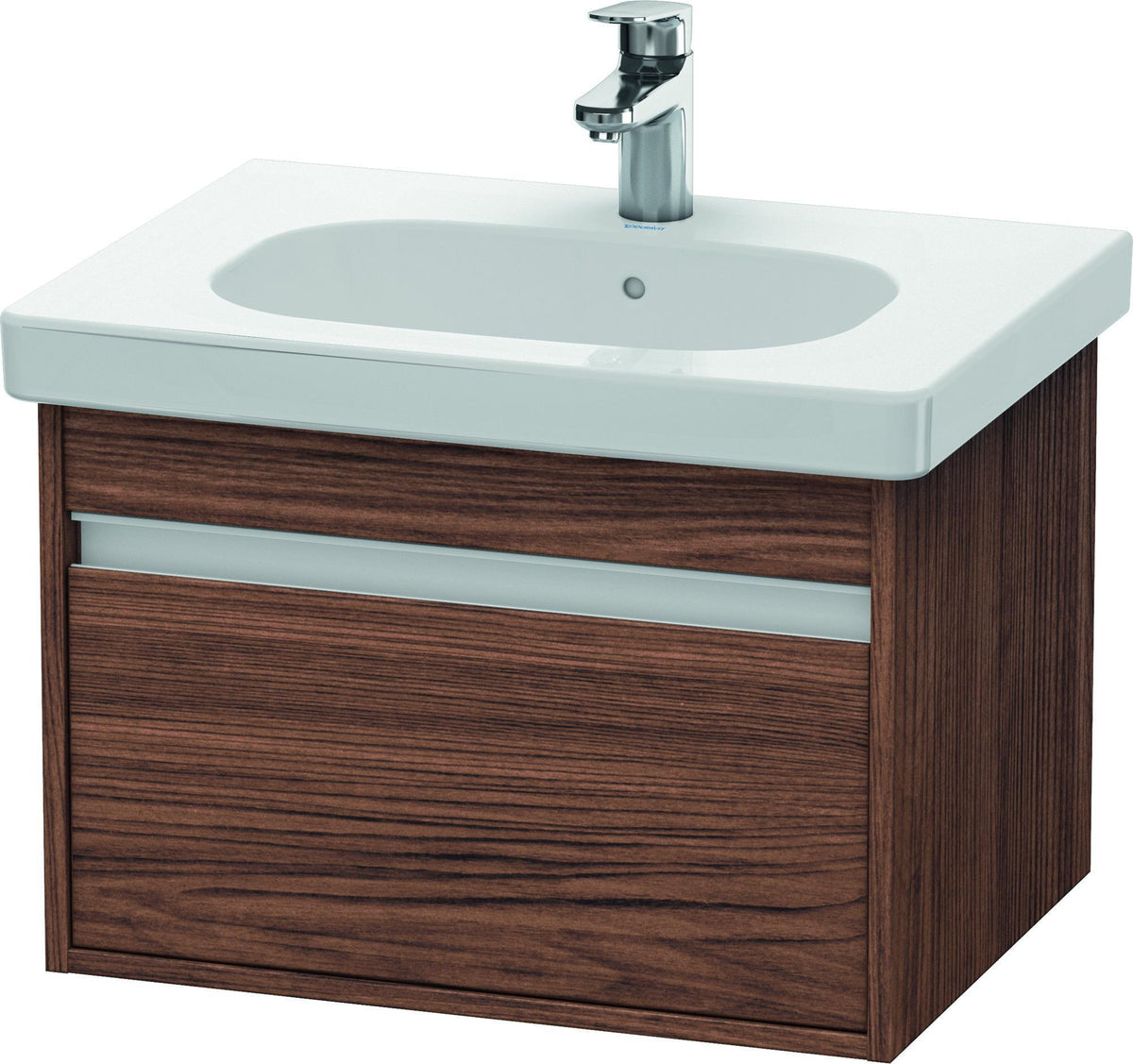 DURAVIT Ketho Waschtischunterbau 600 mm wandhängend basalt matt mit 1 Auszug