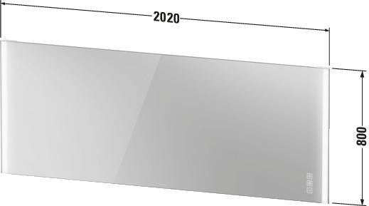 Duravit XViu Spiegel mit Beleuchtung 1020x800 mm schwarz matt – Touchless, IP44, Spiegelheizung