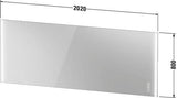 Duravit XViu Spiegel mit Beleuchtung 1020x800 mm schwarz matt – Touchless, IP44, Spiegelheizung