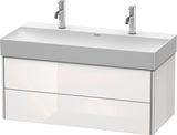 DURAVIT XSquare Waschtischunterbau 984 mm, 2 Schubkästen, Weiß Seidenmatt, wandhängend