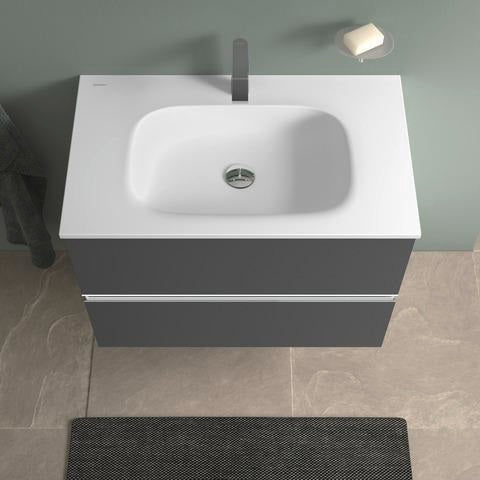 DURAVIT Sivida Waschtischunterbau 810 mm, bodenstehend, 2 Schubkästen, Chrom/Graphit Matt