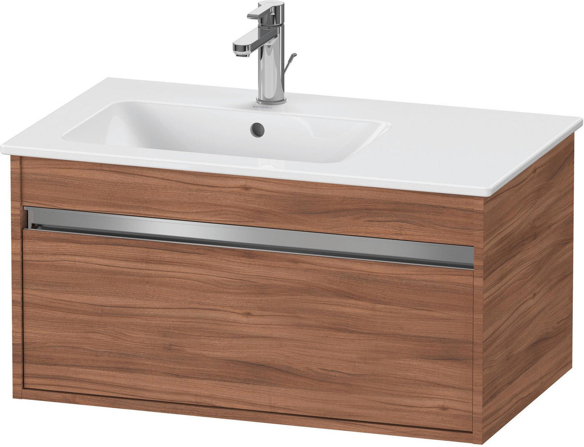 Duravit Ketho Waschtischunterbau 800 mm betongrau matt mit 1 Auszug und Soft-Close