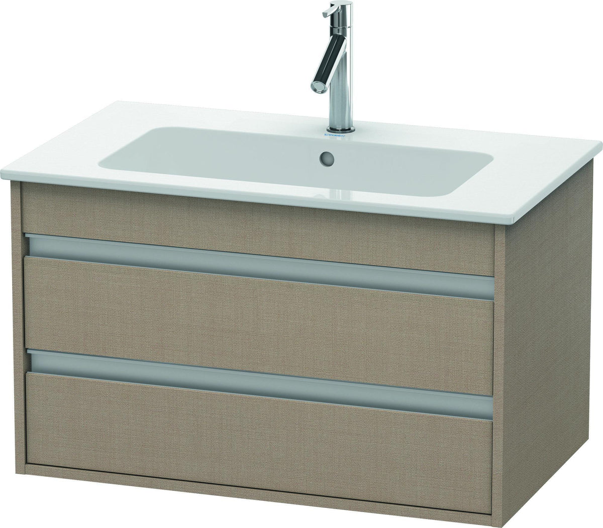 DURAVIT Ketho Waschtischunterbau 800 mm betongrau matt, 2 Schubladen, wandhängend, Soft-Close