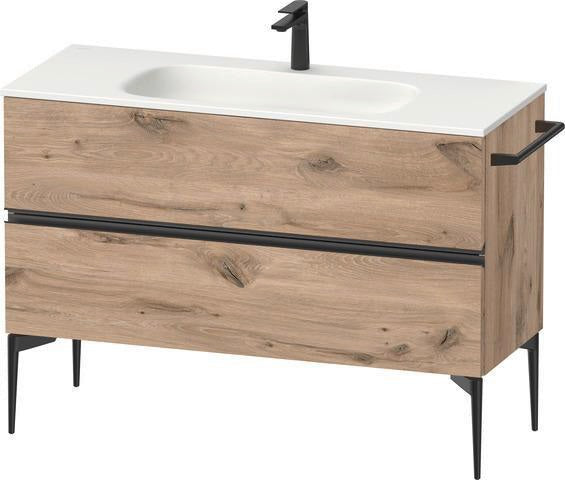 DURAVIT Sivida Waschtischunterbau 1210 mm Eiche mit 2 Schubkästen und Soft-Close