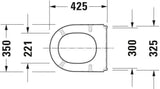 DURAVIT WC-Sitz Starck 3 Weiß ohne Absenkautomatik mit Edelstahl-Scharnieren