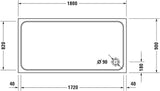 DURAVIT D-Code Duschwanne 1000x700 mm Weiß Sanitäracryl rechteckig