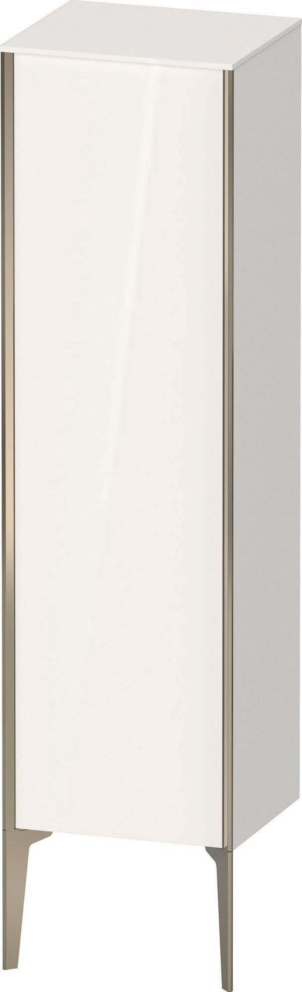DURAVIT XViu Halbhochschrank 400x360x1330mm, 1 Tür, Tip-on, Taupe seidenmatt, Glasböden
