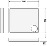 DURAVIT Starck Slimline Duschwanne 1200x800x55 mm Weiß Sanitäracryl von Philippe Starck