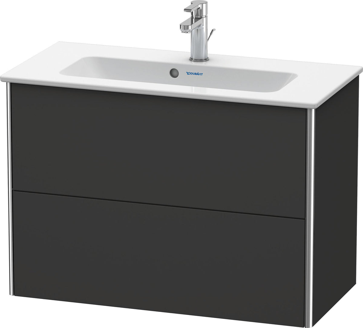 DURAVIT Waschtischunterbau XSquare, 2 Schubkästen, 560 x 810 x 388 mm, Graphit Matt
