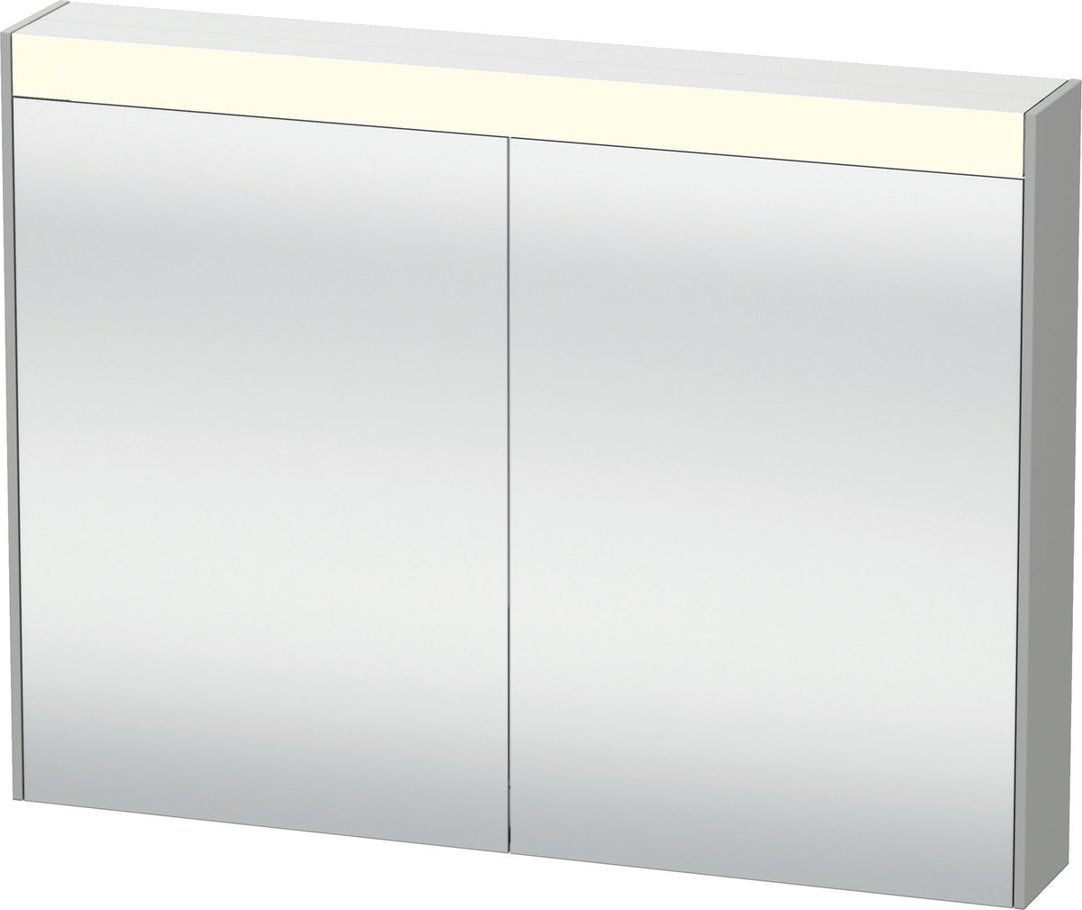 DURAVIT Brioso Spiegelschrank Betongrau 820 mm mit LED-Beleuchtung und Steckdose