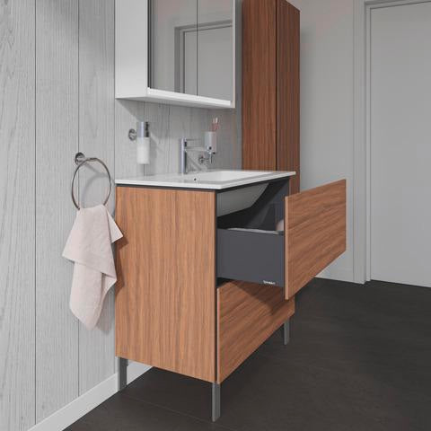 DURAVIT L-Cube Hochschrank 243x400x1760mm Nussbaum Dunkel, 1 Tür, wandhängend