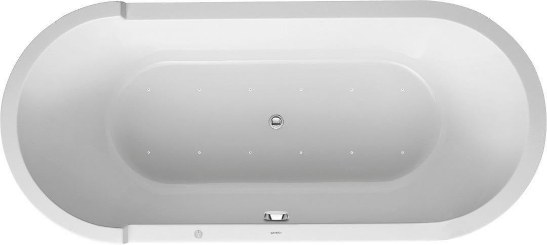 DURAVIT Starck Whirlwanne 1800x800mm Einbau Oval Acryl mit Air-System und 2 Rückenschrägen Weiß