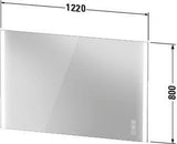 Duravit XViu Spiegel mit Beleuchtung 1020x800 mm schwarz matt – Touchless, IP44, Spiegelheizung