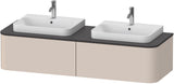 DURAVIT Happy D.2 Konsolenwaschtischunterbau 1600 mm Taupe supermatt mit Tip-On Technik
