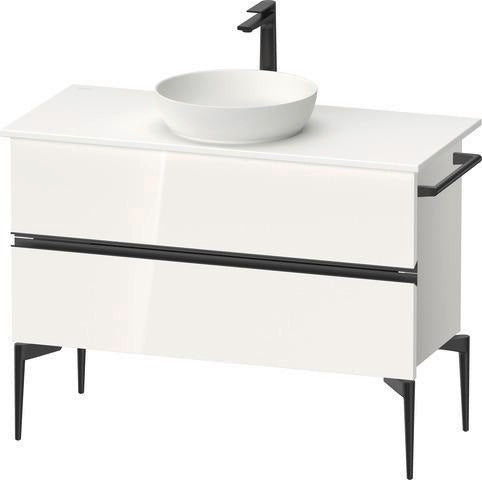 DURAVIT Sivida Waschtischunterbau 1045 mm, bodenstehend, 2 Schubkästen, Soft-Close, Weiß Matt