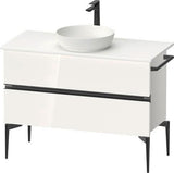 DURAVIT Sivida Waschtischunterbau 1045 mm, bodenstehend, 2 Schubkästen, Soft-Close, Weiß Matt