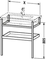 DURAVIT DuraStyle Möbel-Accessoire mit Ablage & Handtuchhalter 440x940x805 mm Weiß Matt/Eiche Massiv