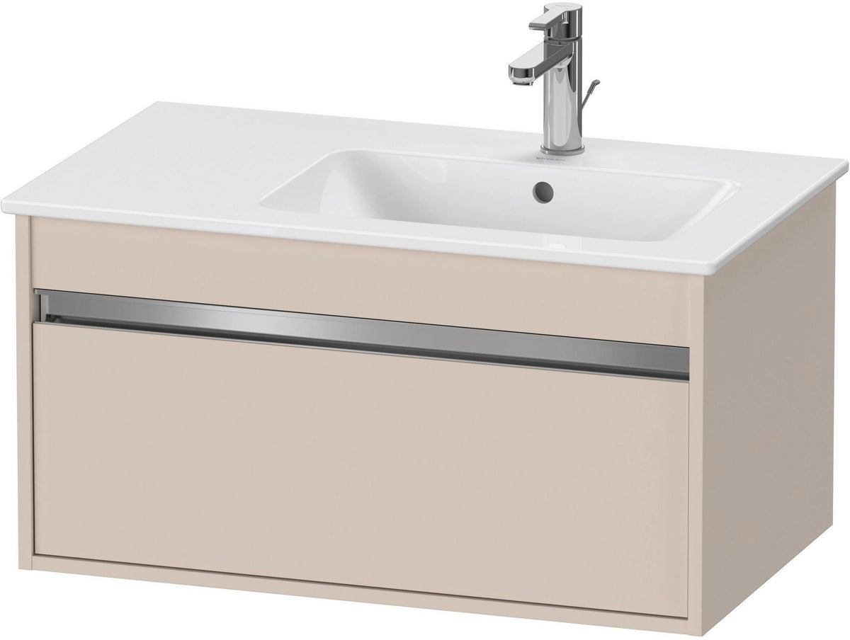 Duravit Ketho Waschtischunterbau 800 mm betongrau matt mit 1 Auszug und Soft-Close