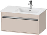 Duravit Ketho Waschtischunterbau 800 mm betongrau matt mit 1 Auszug und Soft-Close