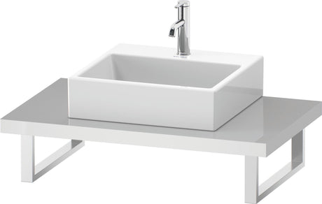 Duravit L-Cube Konsole 45x550 mm Amerikanischer Nussbaum mit Ausschnitt
