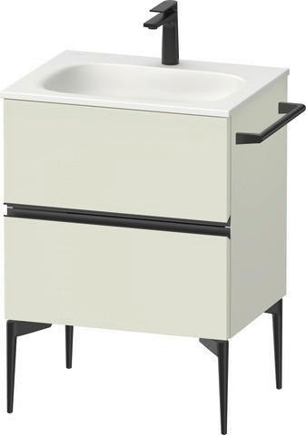 Duravit Sivida Waschtischunterbau 610 mm, bodenstehend, 2 Schubkästen, Weiß Hochglanz