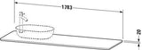 DURAVIT Luv Quarzsteinkonsole 1783 mm mit 1 Ausschnitt – Sand Struktur, Wandmontage