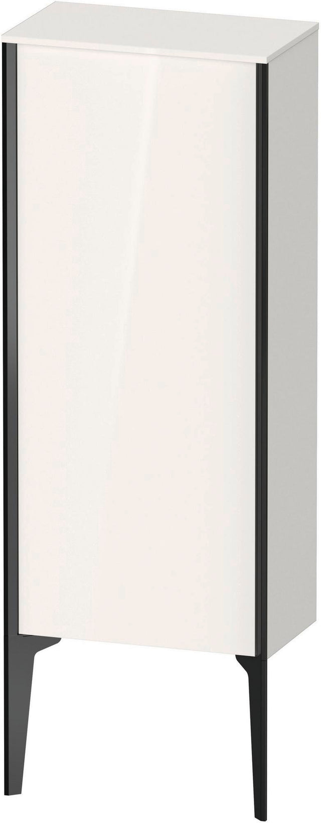 Duravit Halbhochschrank XViu 890x400x240mm TA links schwarz matt/weiß hochglanz