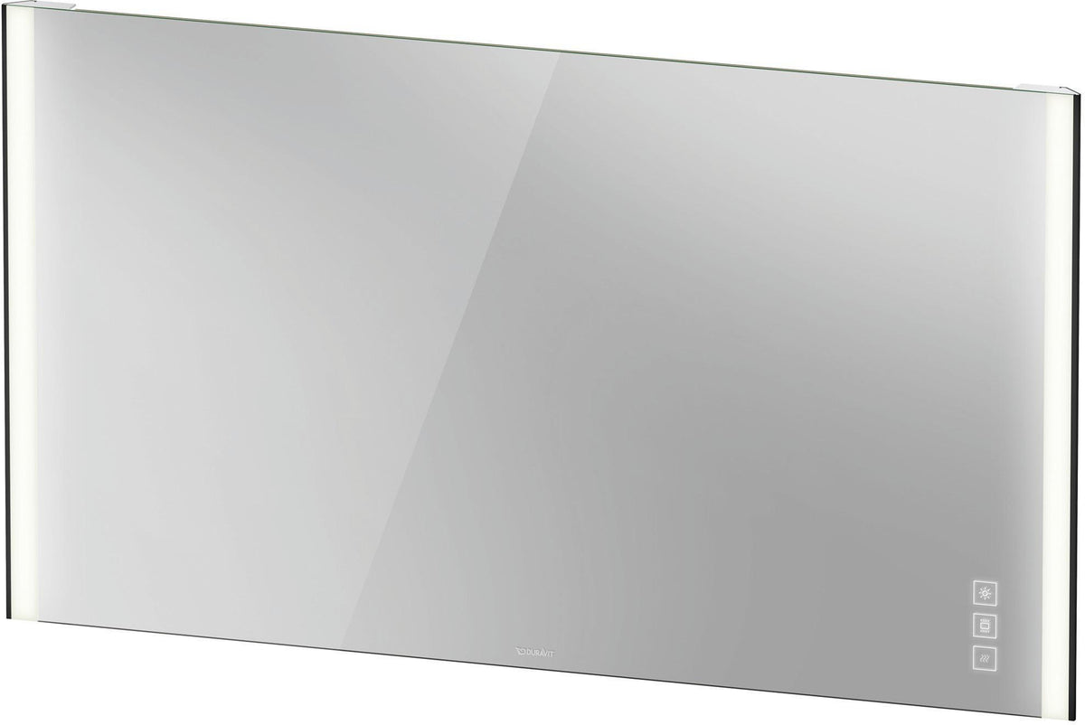 Duravit XViu Spiegel mit Beleuchtung 1020x800 mm schwarz matt – Touchless, IP44, Spiegelheizung