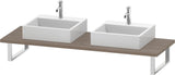 Duravit DuraStyle Konsole variabel 2 Ausschnitte 30x550x800-2000 mm Eiche Terra