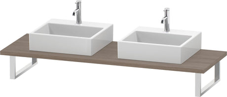 Duravit DuraStyle Konsole variabel 2 Ausschnitte 30x550x800-2000 mm Eiche Terra