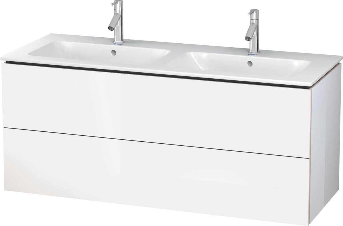 DURAVIT L-Cube Waschtischunterbau 1290 mm Amerikanischer Nussbaum, wandhängend, 2 Schubkästen
