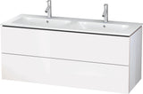DURAVIT L-Cube Waschtischunterbau 1290 mm Amerikanischer Nussbaum, wandhängend, 2 Schubkästen