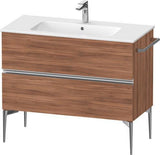 Duravit Sivida Waschtischunterbau 1010 mm bodenstehend, 2 Schubkästen, Soft-Close, Weiß Matt/Chrom