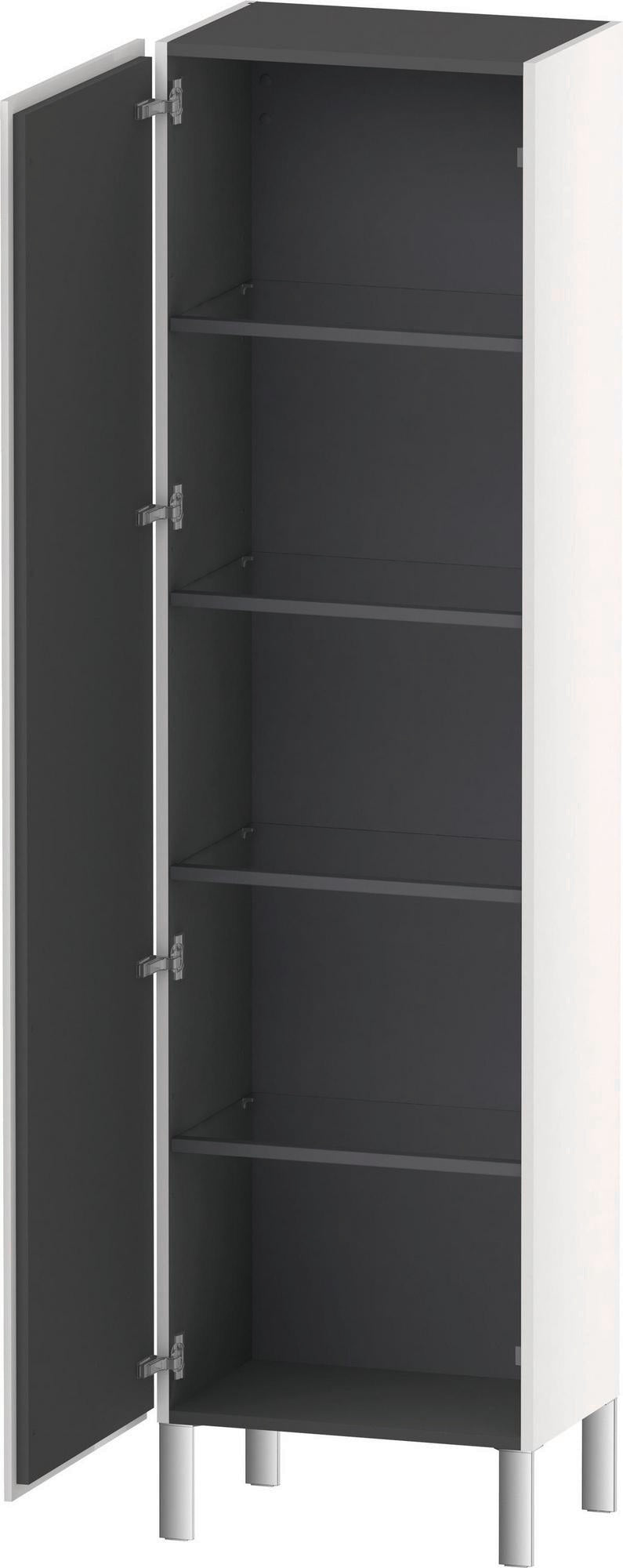 Duravit L-Cube Hochschrank 500 mm weiß hochglanz, 1 Tür links, wandhängend
