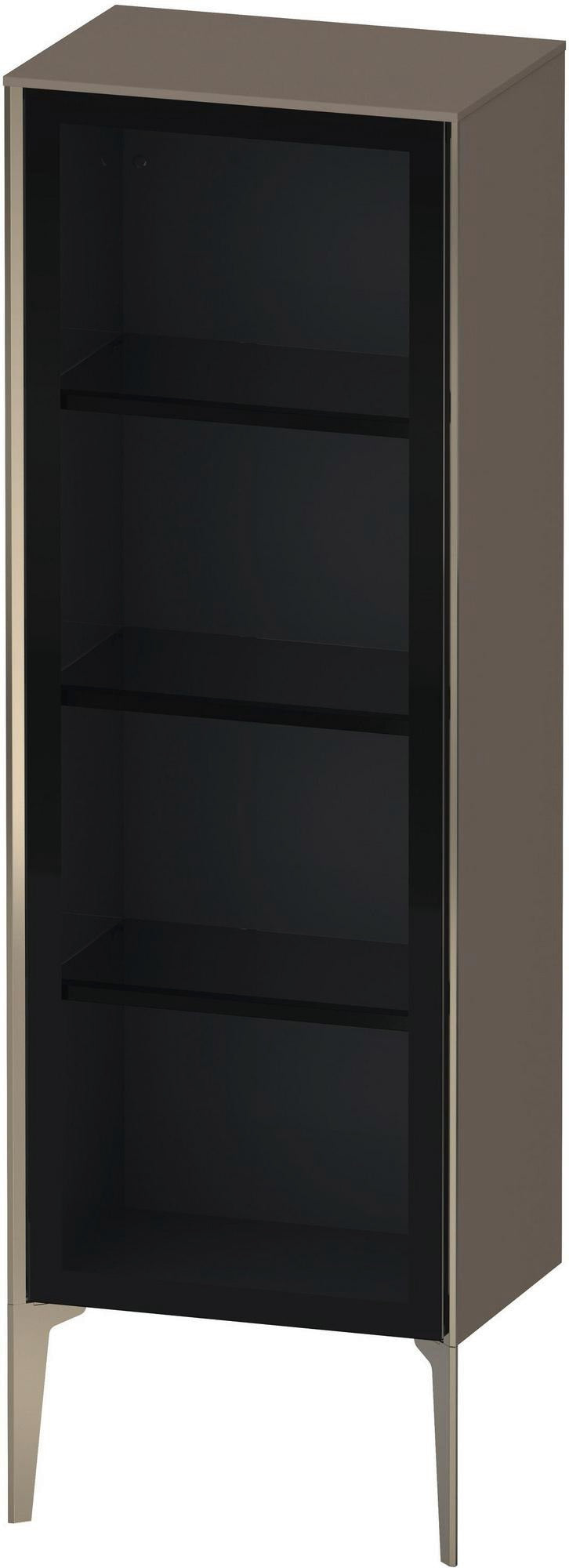 Duravit XViu Halbhochschrank mit Glastür 1330 mm, rechts, hochglänzend