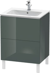 DURAVIT L-Cube Waschtischunterbau 481x620x704mm 2 Auszüge Amerikanisch Nussbaum