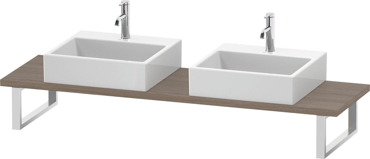 DURAVIT L-Cube Konsole variabel 2 Ausschnitte 30x480x800-2000 mm Dolomiti Grey HGL