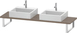 DURAVIT L-Cube Konsole variabel 2 Ausschnitte 30x480x800-2000 mm Dolomiti Grey HGL
