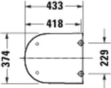 DURAVIT D-Code 2.0 WC-Sitz mit Absenkautomatik, nicht abnehmbar, vormontierte Scharniere, Weiß