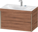 DURAVIT XViu c-bonded Waschtischset 800 mm wandhängend mit 2 Schubkästen und Tip-on-Technik