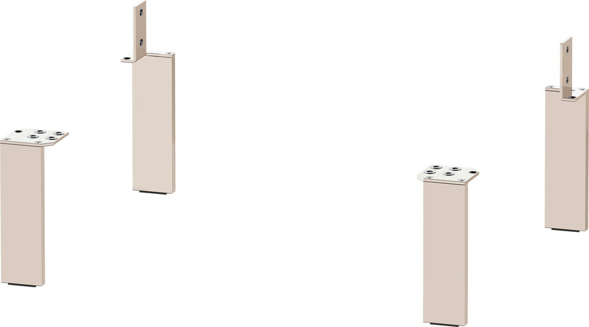 DURAVIT Brioso Sockelfuß 152x44x10 mm, 4 Stück, Betongrau Matt – Aluminium, inkl. Befestigungsmaterial