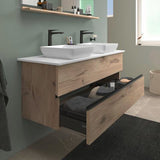 DURAVIT Sivida Spiegelablage 1280x115x35 mm – Chrom/Weiß Matt, inkl. Befestigungsmaterial