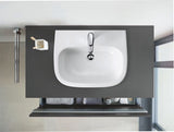 DURAVIT D-Code Einbauwaschtisch 545 mm weiß mit Überlauf und 1 Hahnloch – Sanitärkeramik