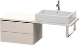 Duravit L-Cube Unterschrank 620 mm taupe supermatt mit 2 Schubkästen und Einrichtungssystem