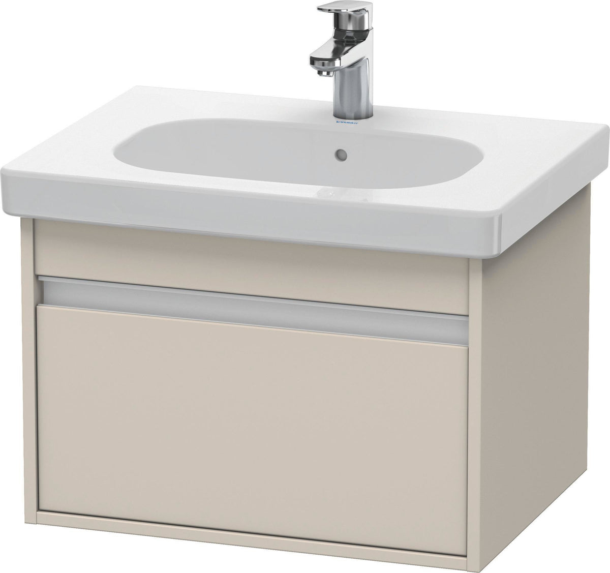 DURAVIT Ketho Waschtischunterbau 600 mm wandhängend basalt matt mit 1 Auszug