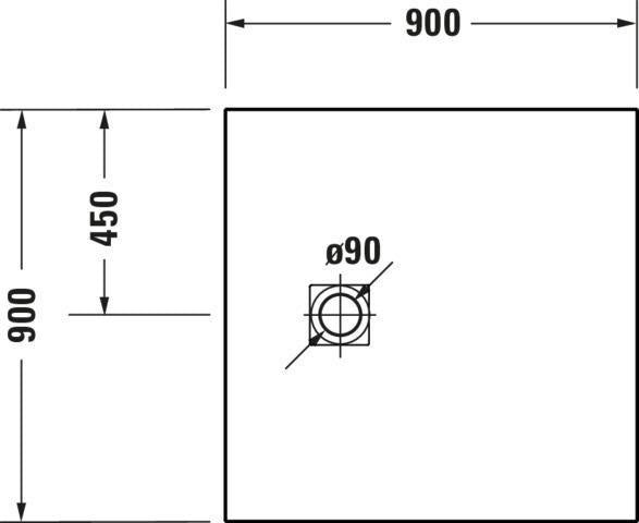 DURAVIT Sustano Duschwanne 800x800x30 Mineralguss Dunkelgrau Matt – Quadratisch, Bodenbündig