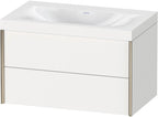 Spanplatte / weiß / m.Viu,2Schubk.503x800x480mm o.Hl,champagner m./weiß matt, Rahmen