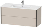 Duravit Waschtischunterbau XVIU 1210x560x480mm 2 Schubkästen Schürze s-matt Nussbaum